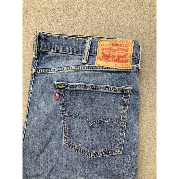 Lot of 2 Levi 514 Jeans Mens Size 42x30 Straight Fit Medium Wash - Picture 2 of 16